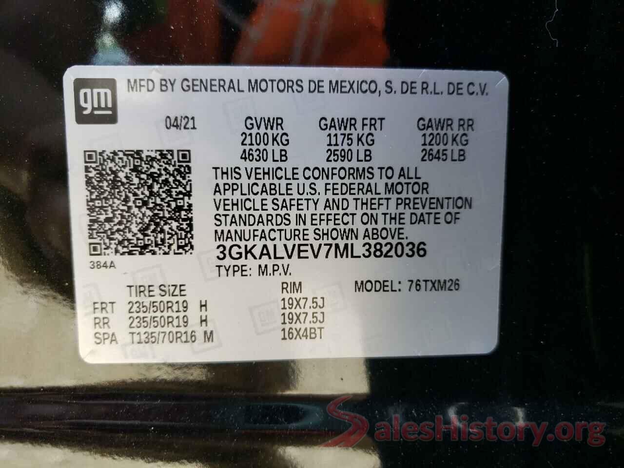 3GKALVEV7ML382036 2021 GMC TERRAIN