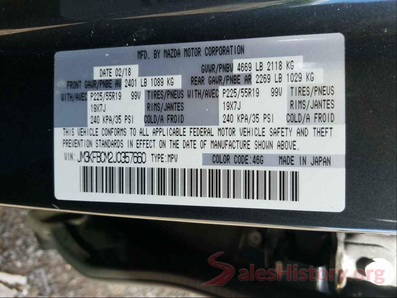 JM3KFBCM2J0357660 2018 MAZDA CX-5