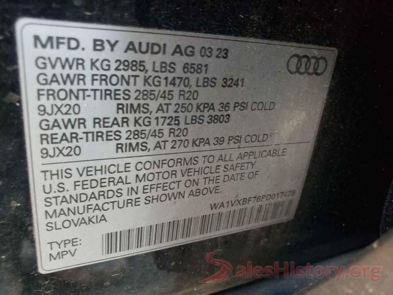 WA1VXBF76PD017478 2023 AUDI Q7