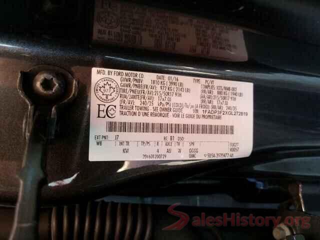 1FADP3F2XGL272819 2016 FORD FOCUS