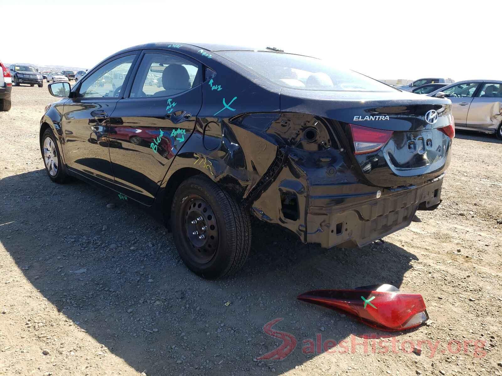 5NPDH4AE6GH711288 2016 HYUNDAI ELANTRA