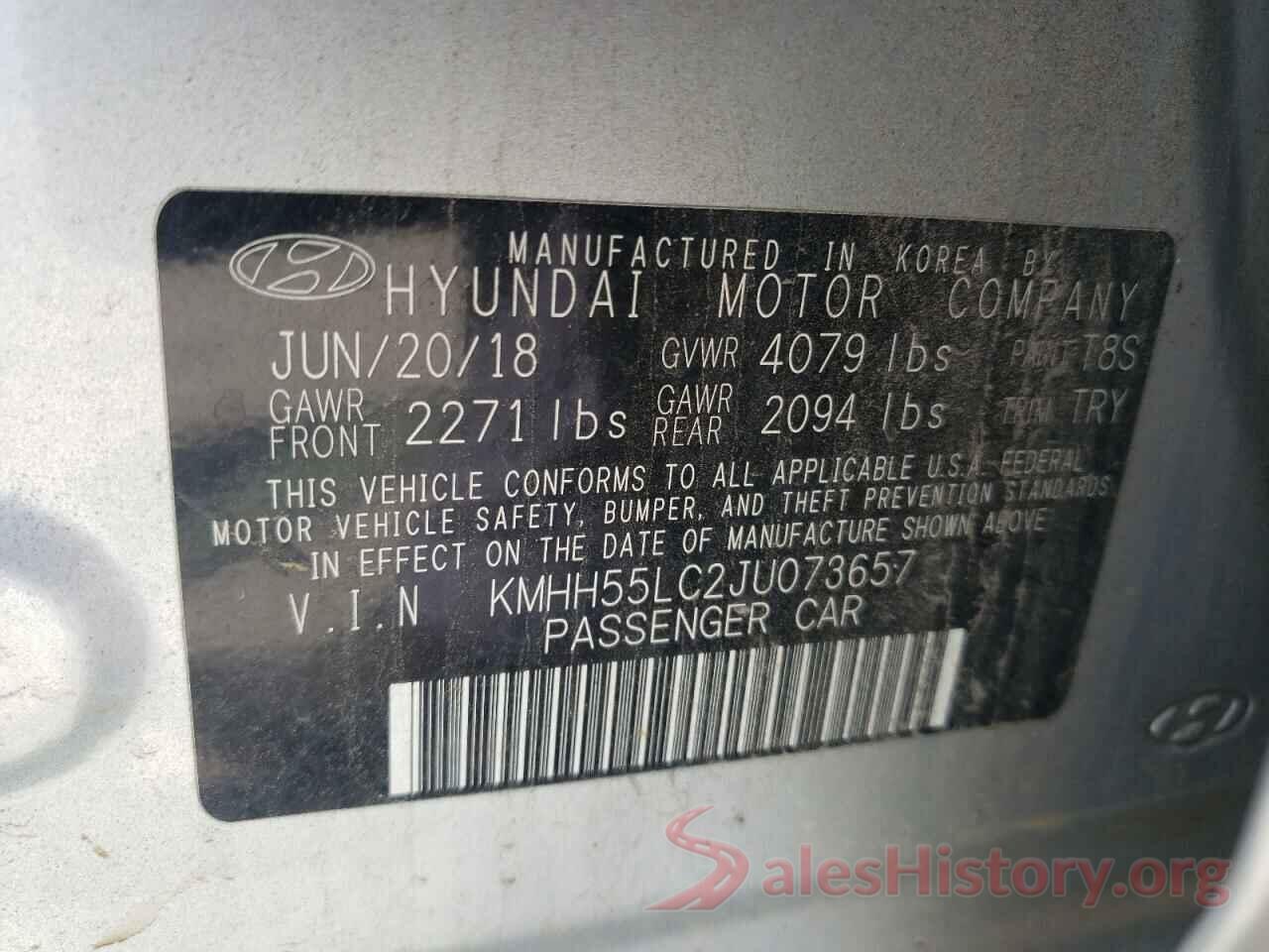 KMHH55LC2JU073657 2018 HYUNDAI ELANTRA