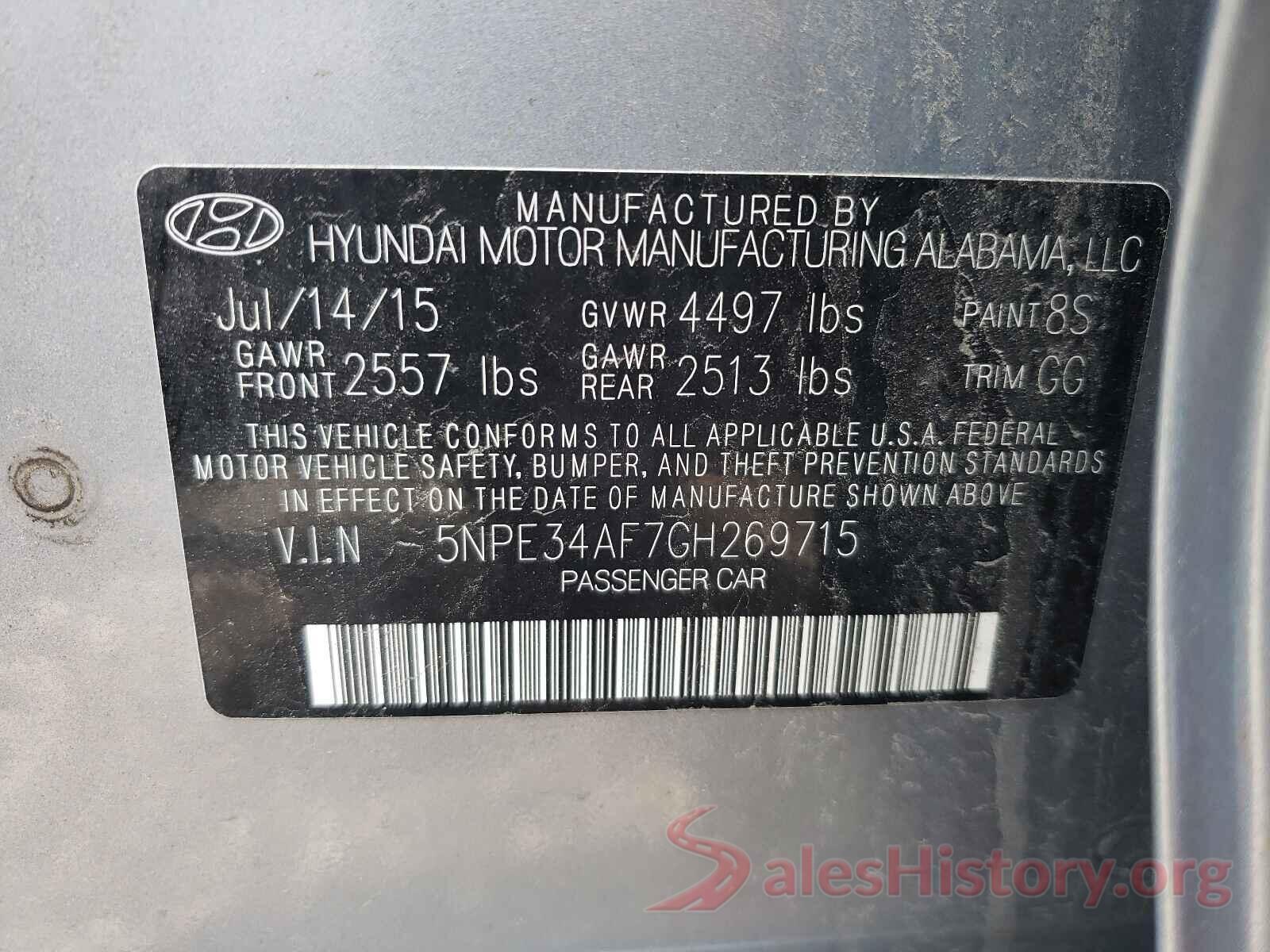 5NPE34AF7GH269715 2016 HYUNDAI SONATA