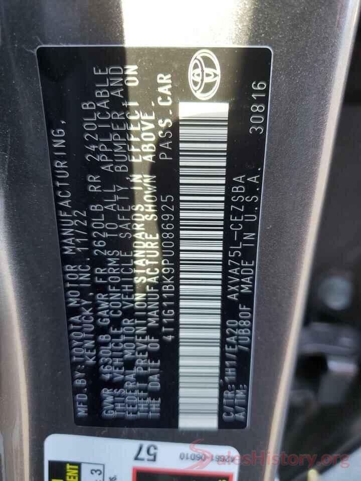 4T1G11BK9PU086925 2023 TOYOTA CAMRY