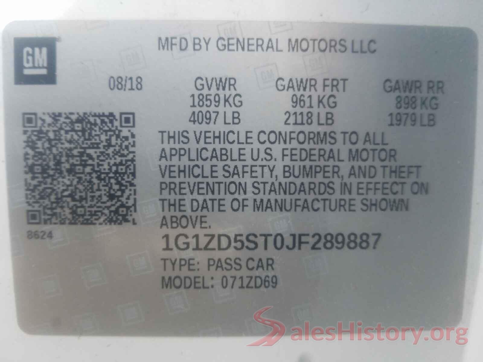 1G1ZD5ST0JF289887 2018 CHEVROLET MALIBU