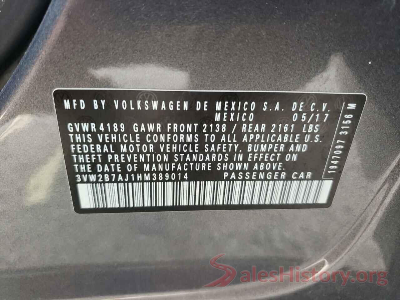 3VW2B7AJ1HM389014 2017 VOLKSWAGEN JETTA