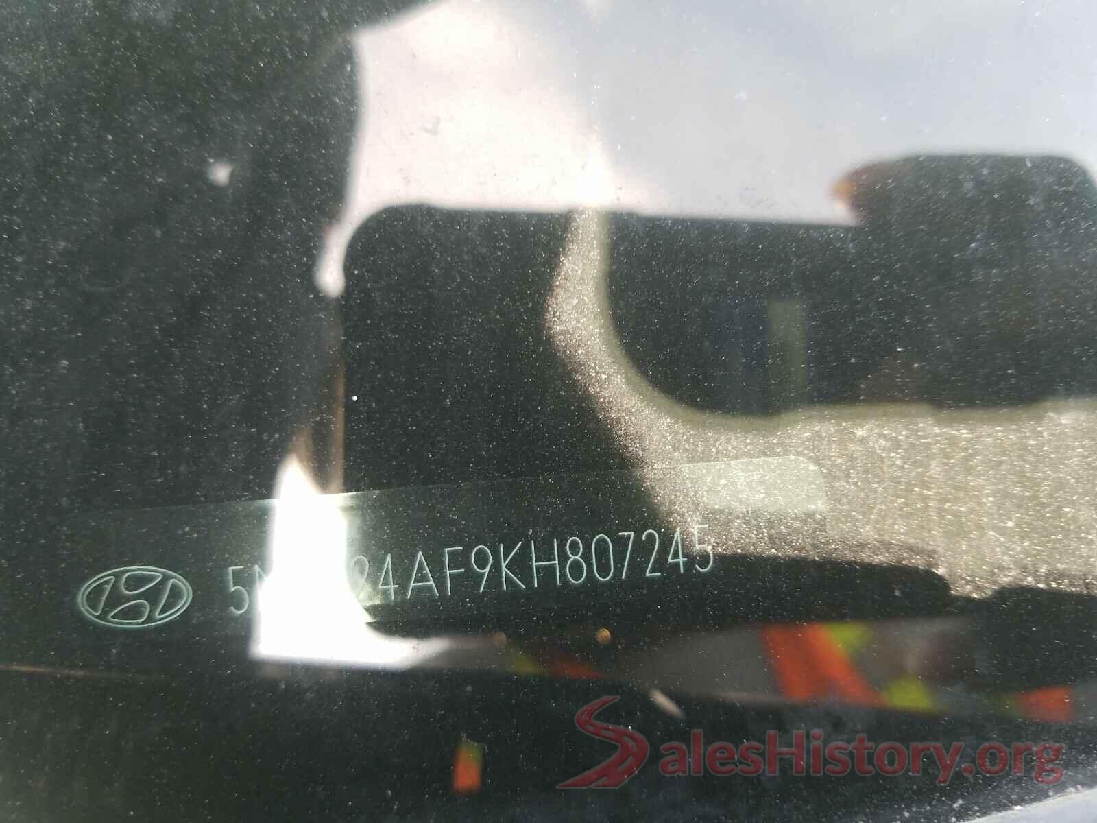 5NPE24AF9KH807245 2019 HYUNDAI SONATA