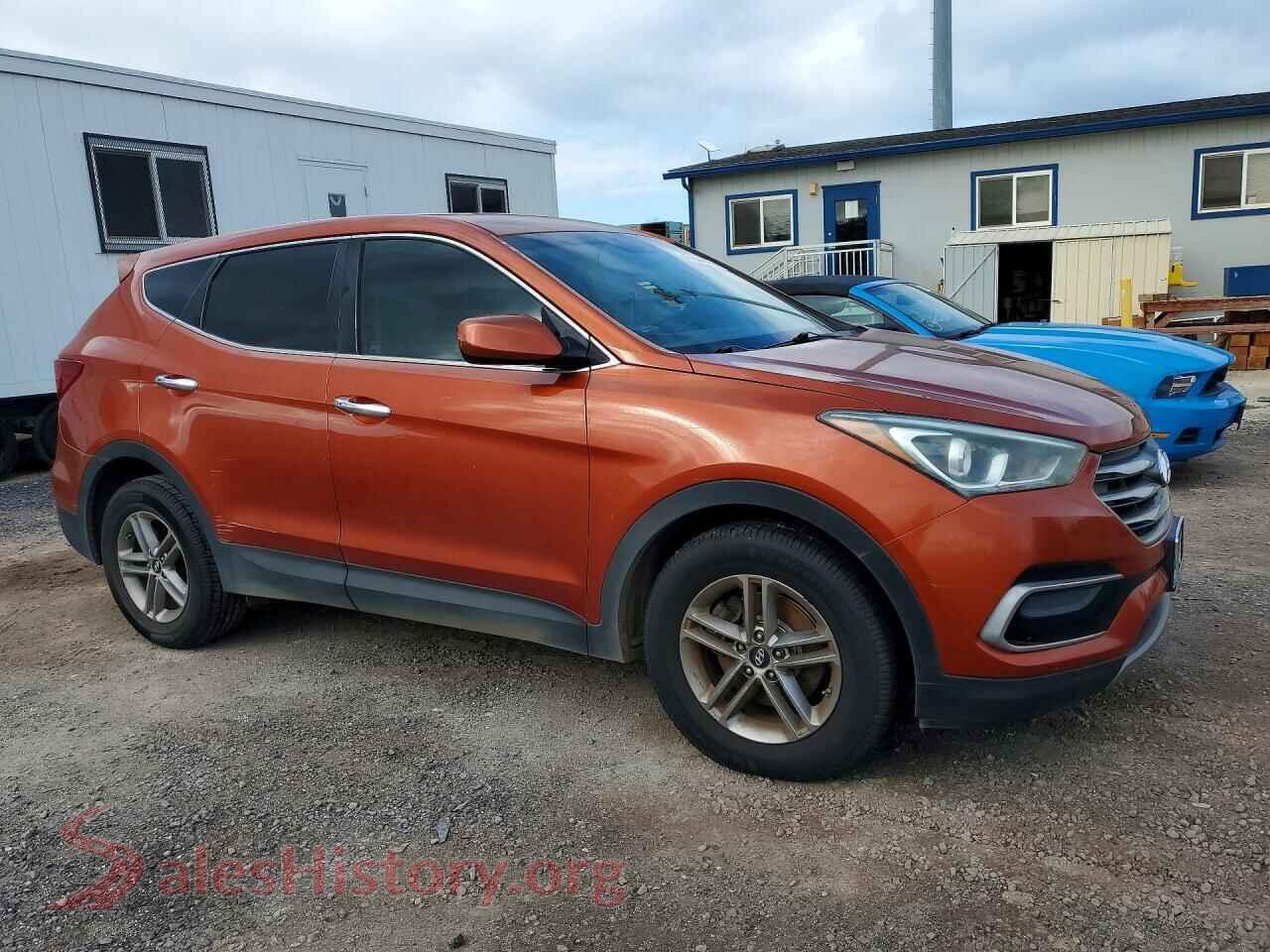2017 HYUNDAI SANTA FE VIN 5XYZT3LB1HG461811, rear 3/4 view