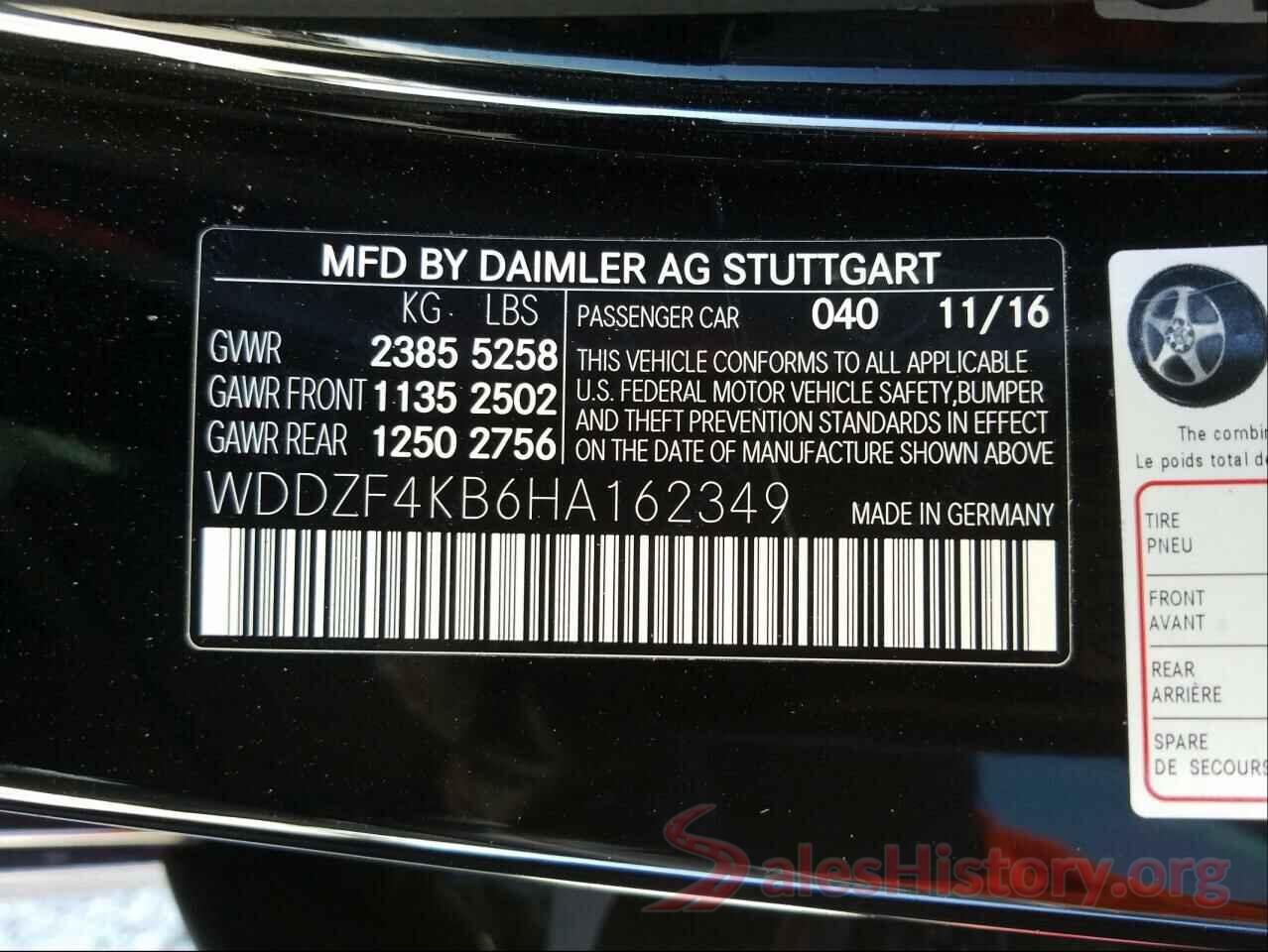 WDDZF4KB6HA162349 2017 MERCEDES-BENZ E-CLASS