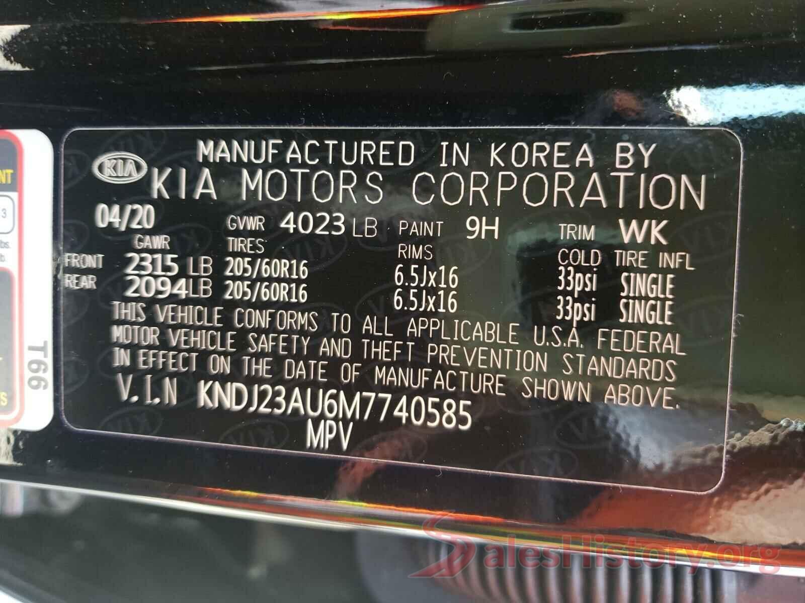 KNDJ23AU6M7740585 2021 KIA SOUL