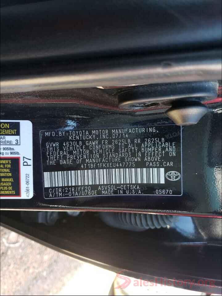 4T1BF1FKXEU447775 2014 TOYOTA CAMRY