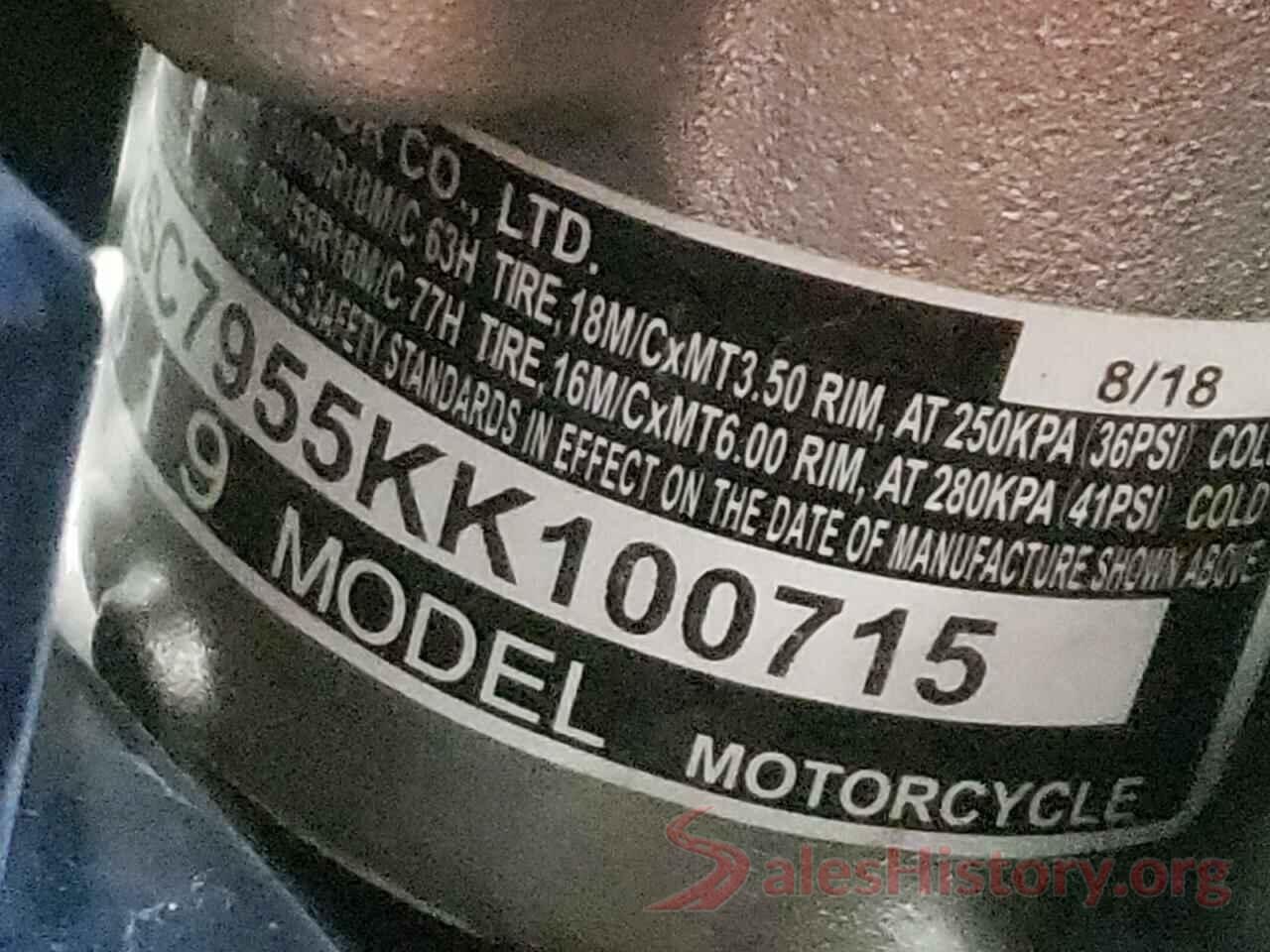 JH2SC7955KK100715 2019 HONDA GL CYCLE