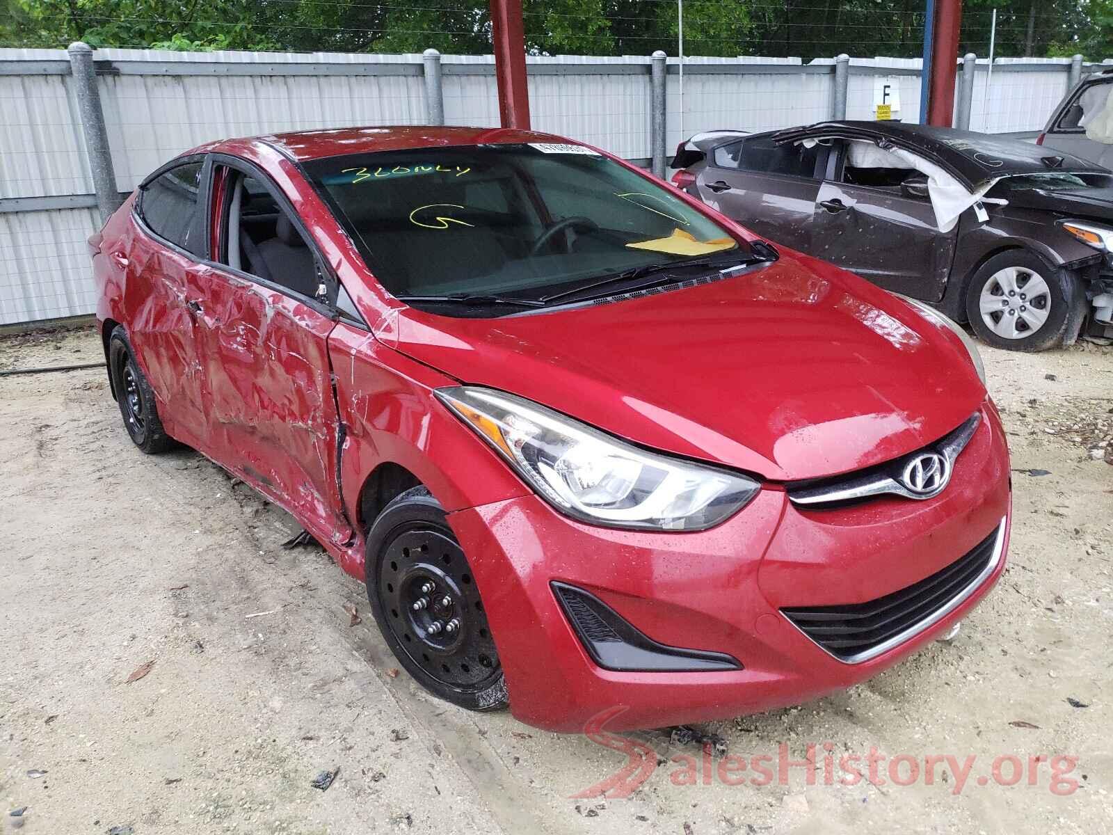 KMHDH4AE3GU600991 2016 HYUNDAI ELANTRA