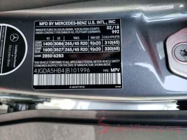 4JGDA5HB4JB101996 2018 MERCEDES-BENZ GLE-CLASS