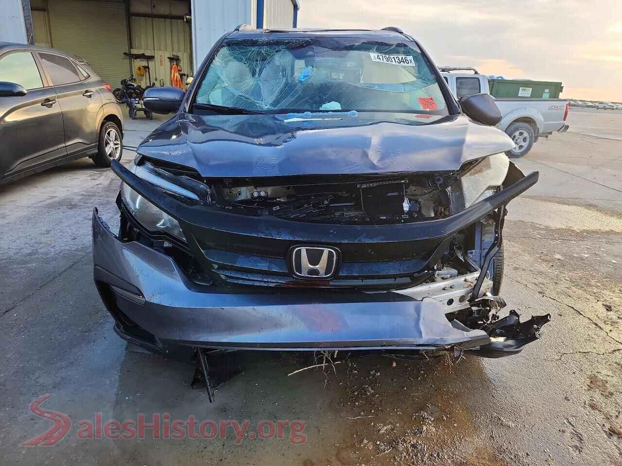 2021 HONDA PILOT VIN 5FNYF5H25MB033684, rear view