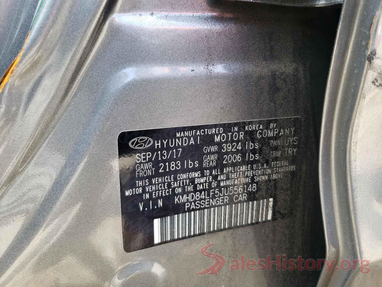 KMHD84LF5JU556148 2018 HYUNDAI ELANTRA