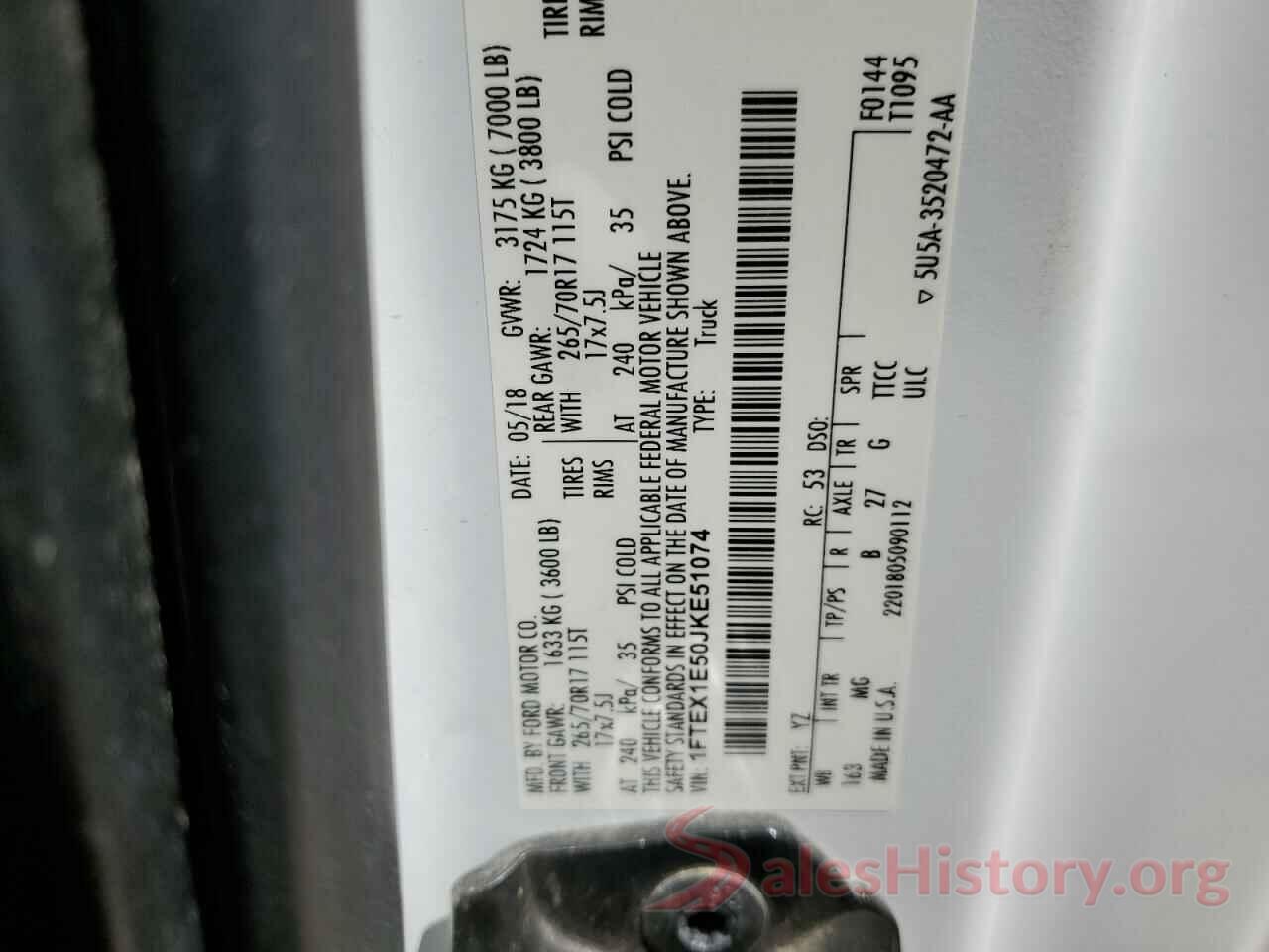 1FTEX1E50JKE51074 2018 FORD F-150