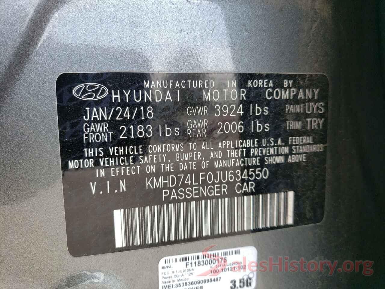 KMHD74LF0JU634550 2018 HYUNDAI ELANTRA