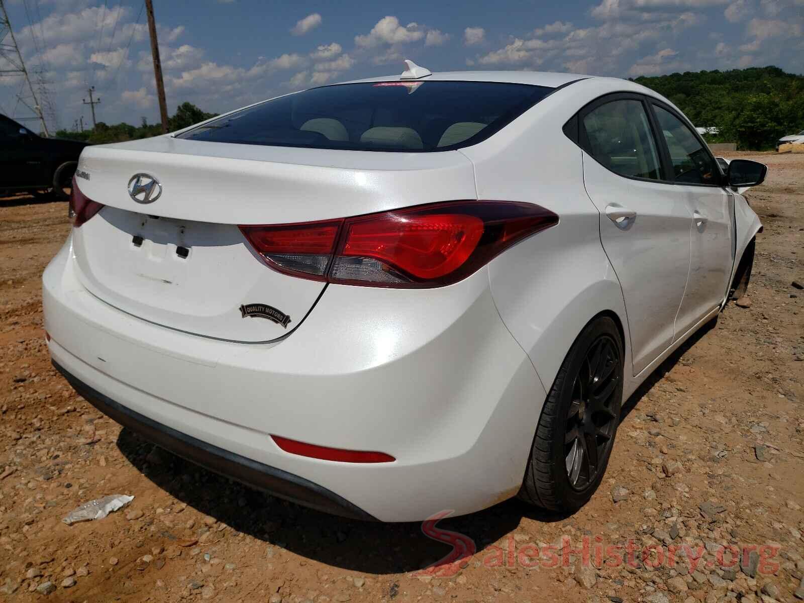 5NPDH4AEXGH685052 2016 HYUNDAI ELANTRA