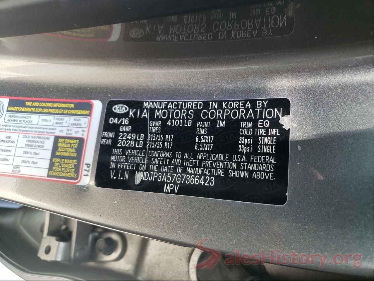 KNDJP3A57G7366423 2016 KIA SOUL