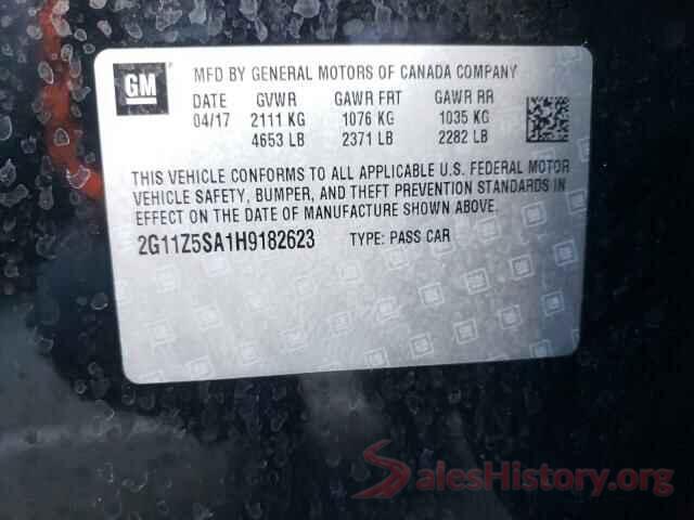 2G11Z5SA1H9182623 2017 CHEVROLET IMPALA