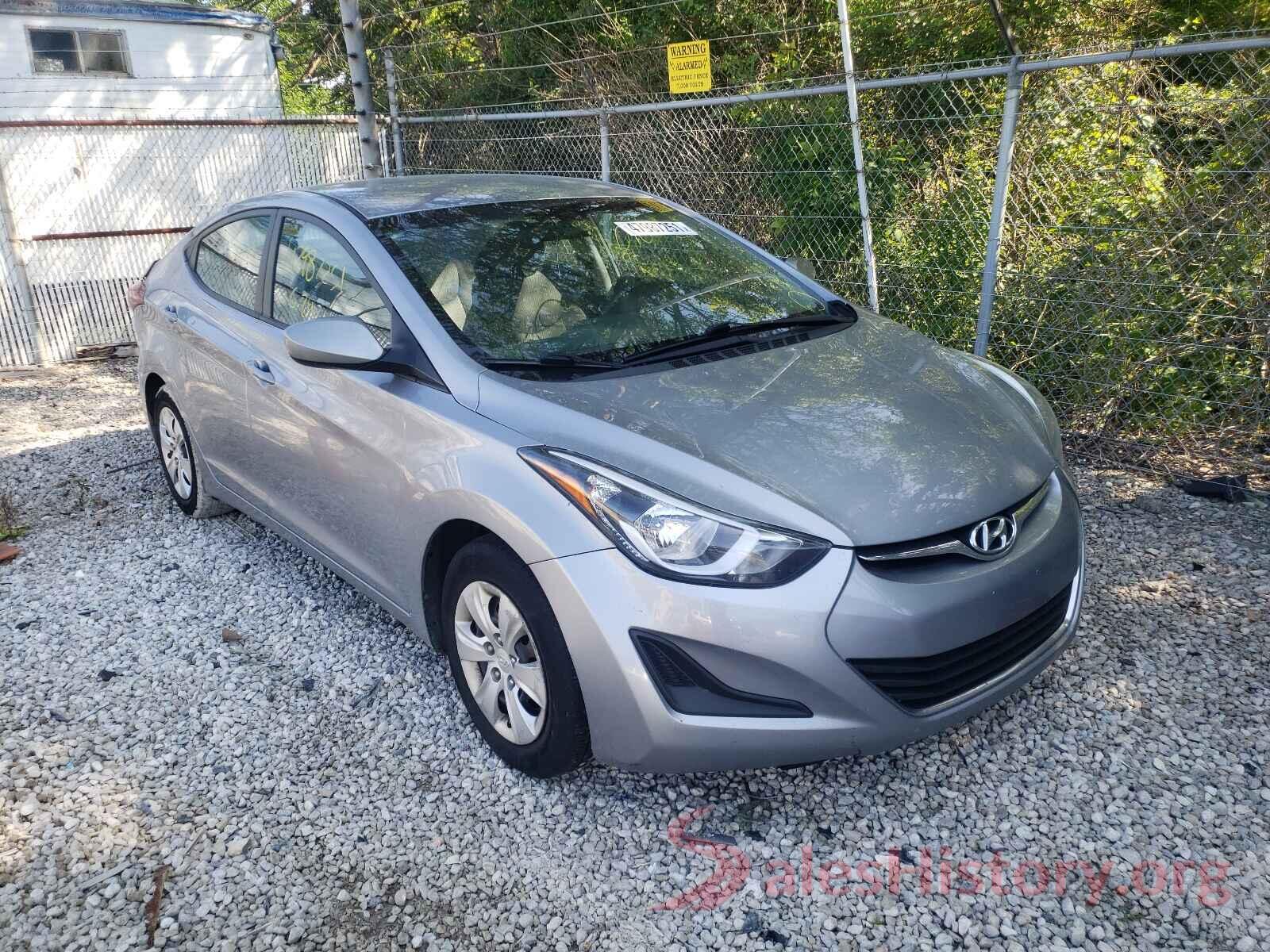 5NPDH4AE3GH704668 2016 HYUNDAI ELANTRA