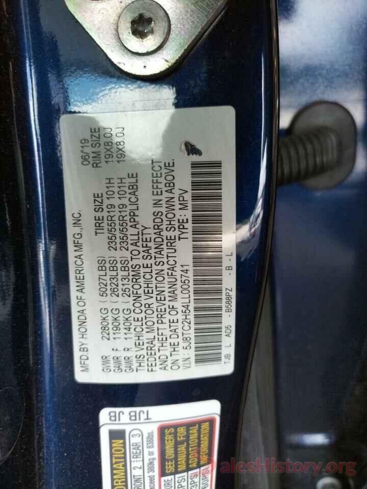 5J8TC2H54LL005741 2020 ACURA RDX