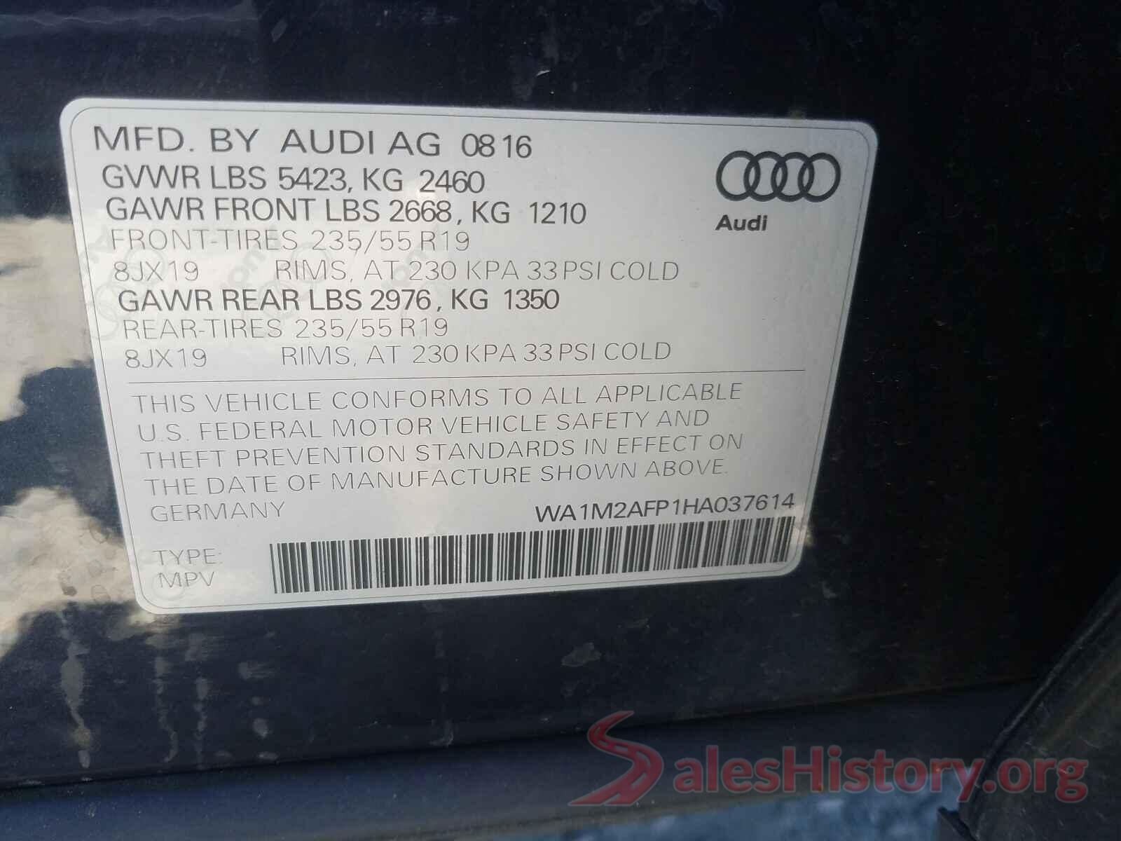 WA1M2AFP1HA037614 2017 AUDI Q5