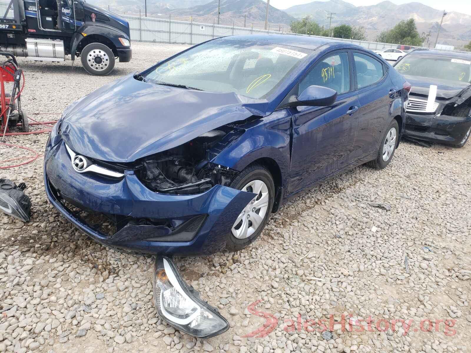 5NPDH4AE9GH684491 2016 HYUNDAI ELANTRA