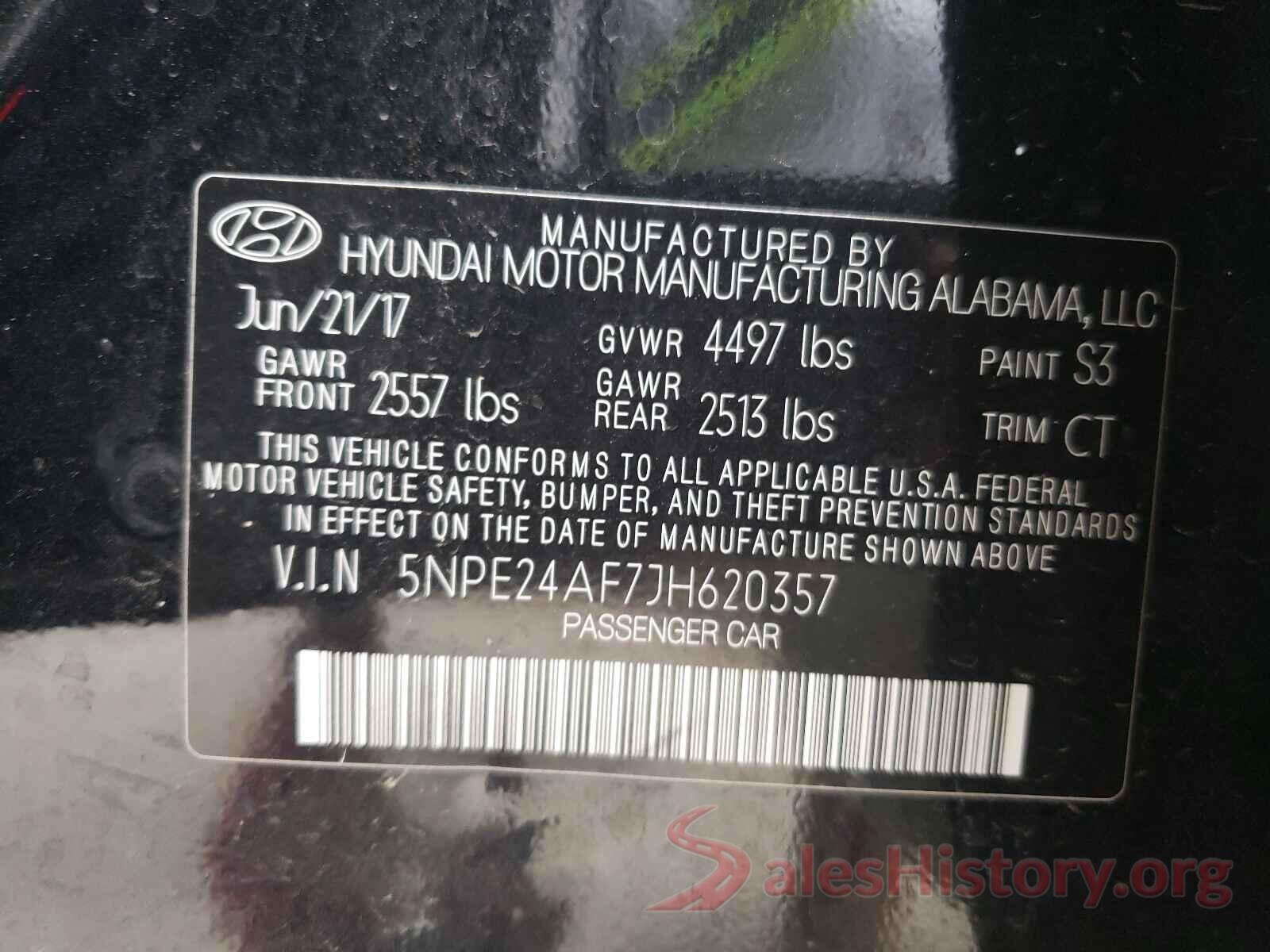 5NPE24AF7JH620357 2018 HYUNDAI SONATA