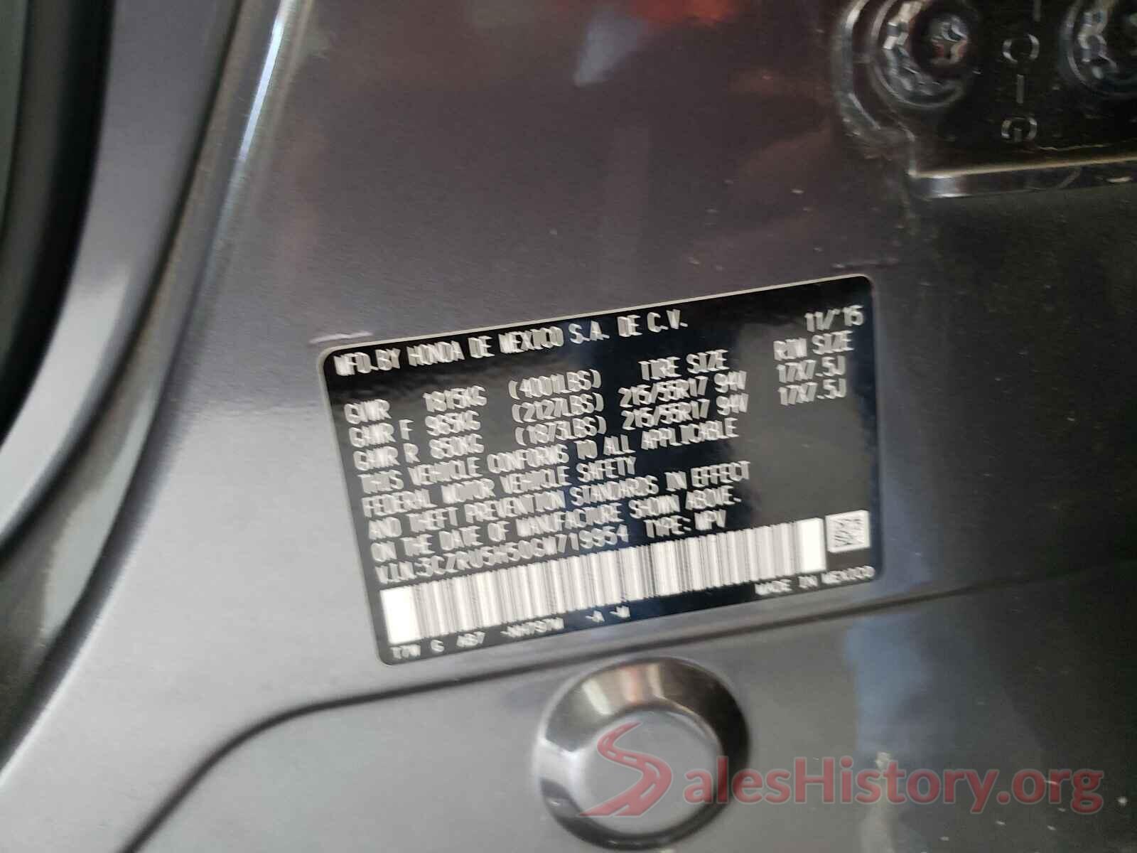 3CZRU5H50GM719954 2016 HONDA HR-V