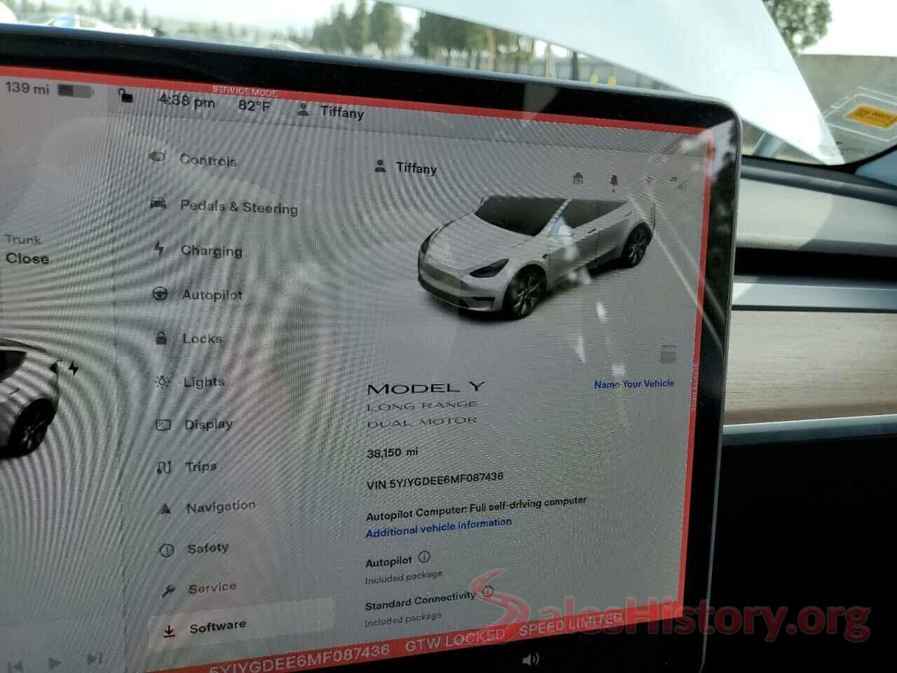 5YJYGDEE6MF087436 2021 TESLA MODEL Y