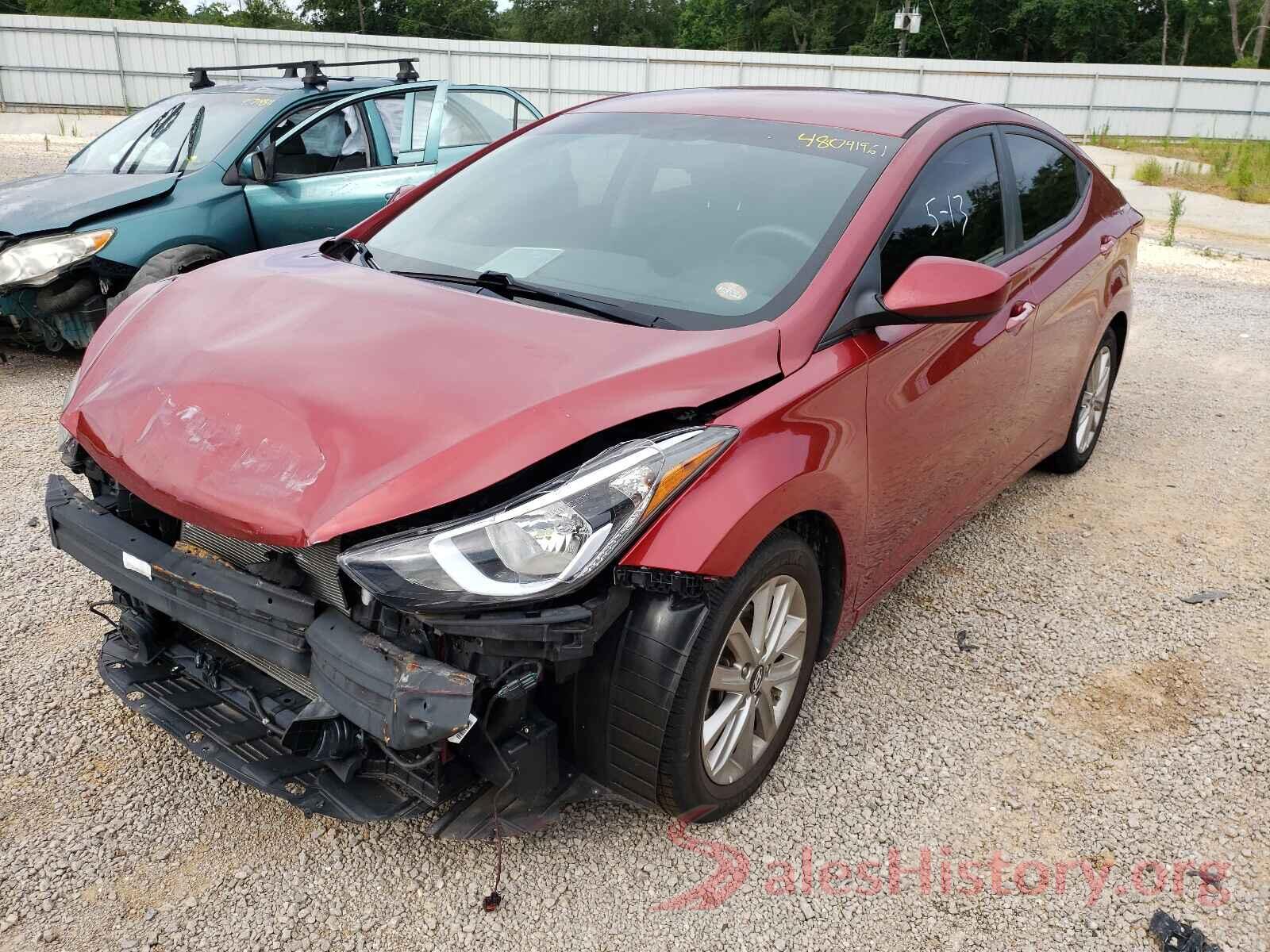 5NPDH4AE3GH722507 2016 HYUNDAI ELANTRA