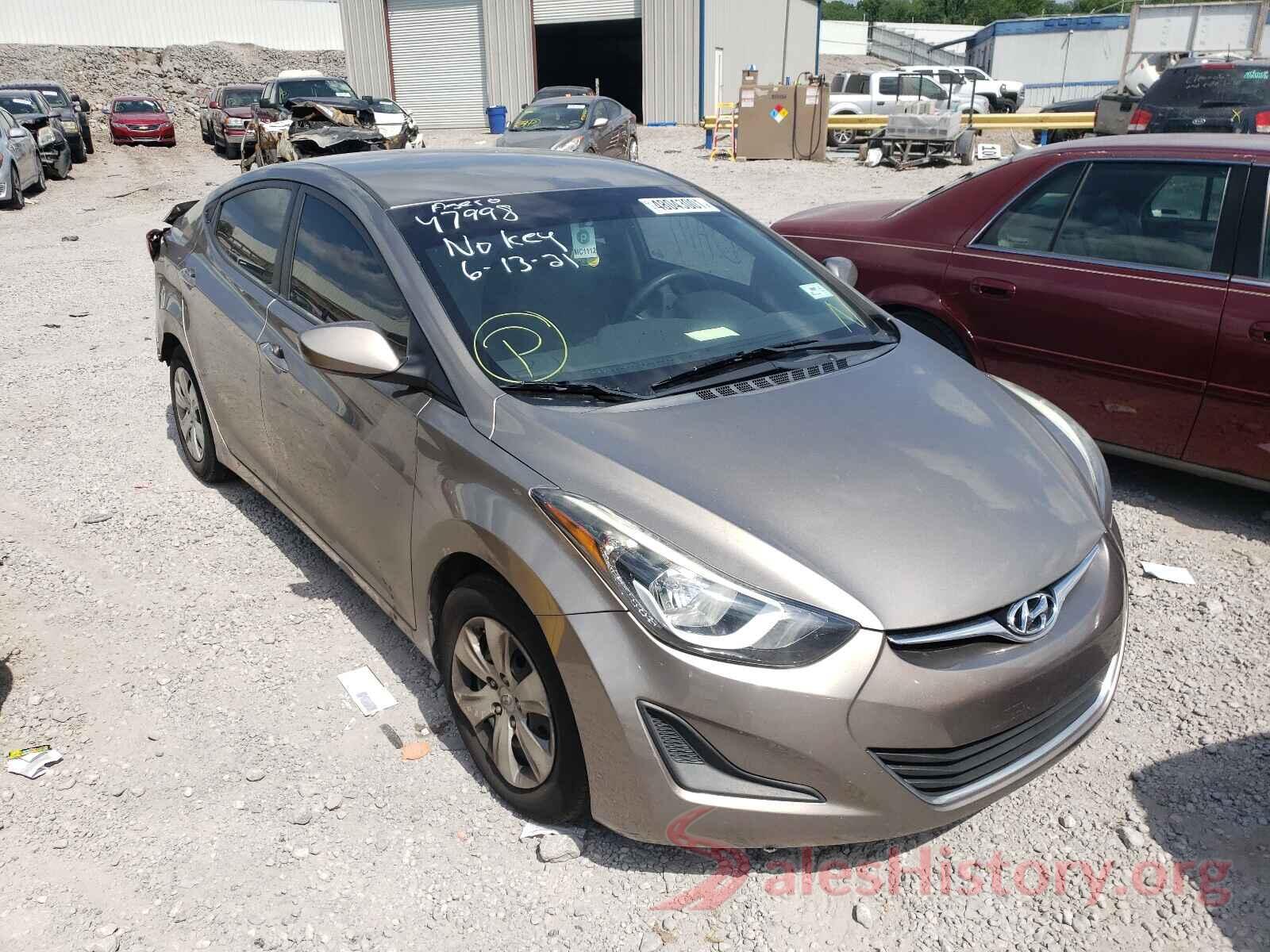 5NPDH4AE0GH740592 2016 HYUNDAI ELANTRA