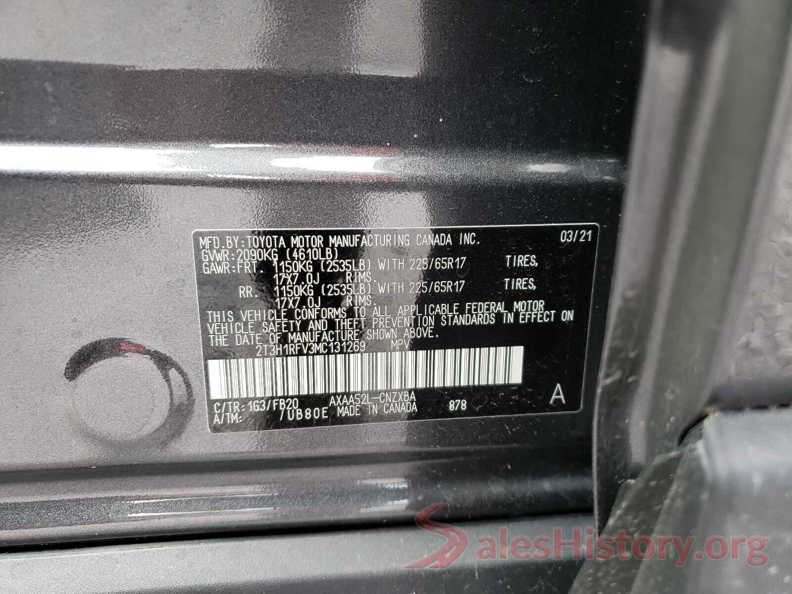 2T3H1RFV3MC131269 2021 TOYOTA RAV4