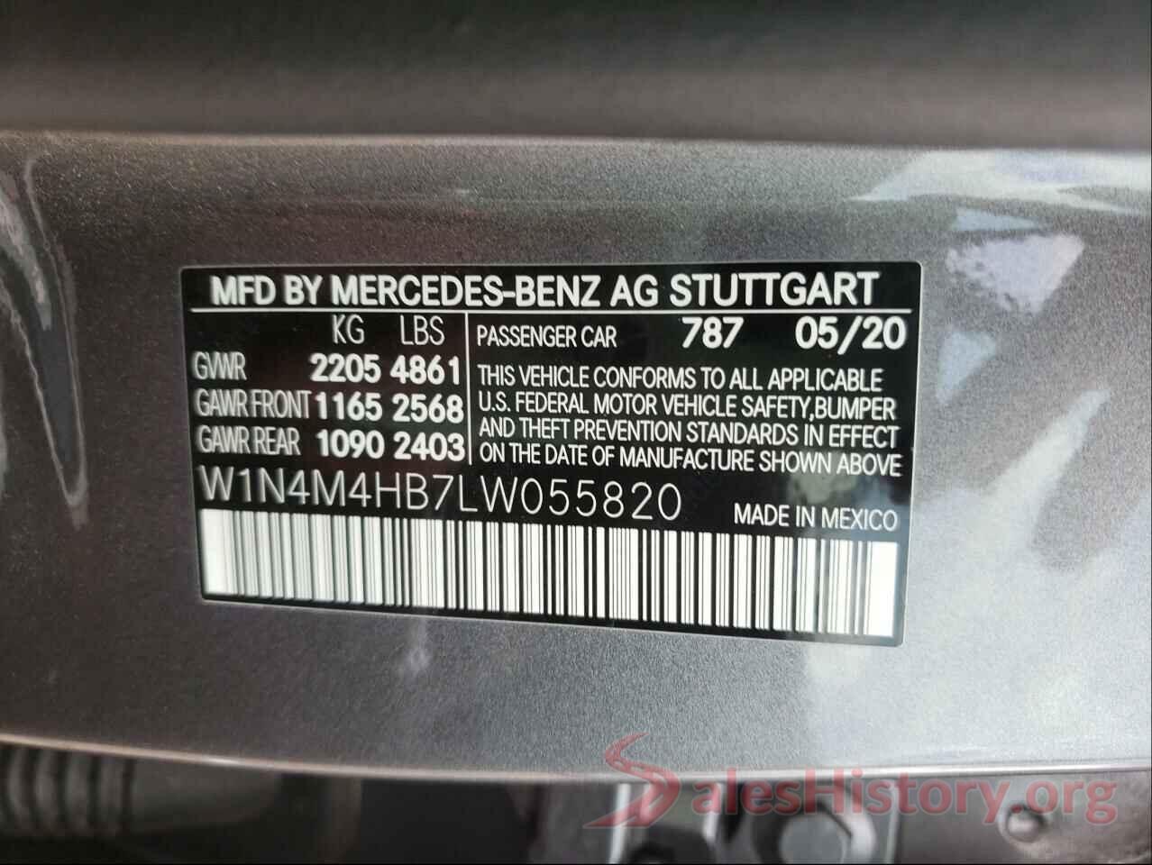 W1N4M4HB7LW055820 2020 MERCEDES-BENZ G CLASS