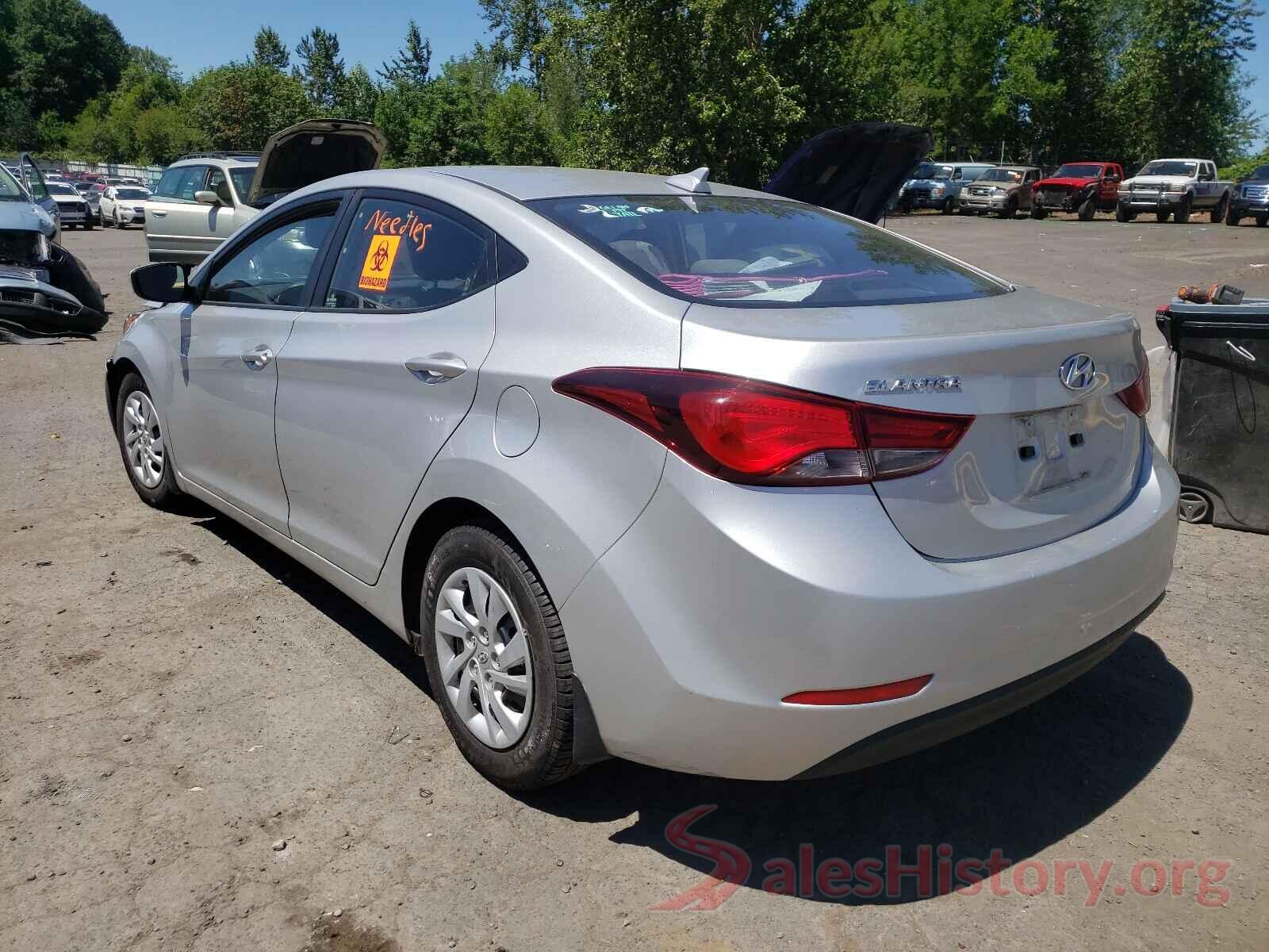 5NPDH4AE6GH750057 2016 HYUNDAI ELANTRA