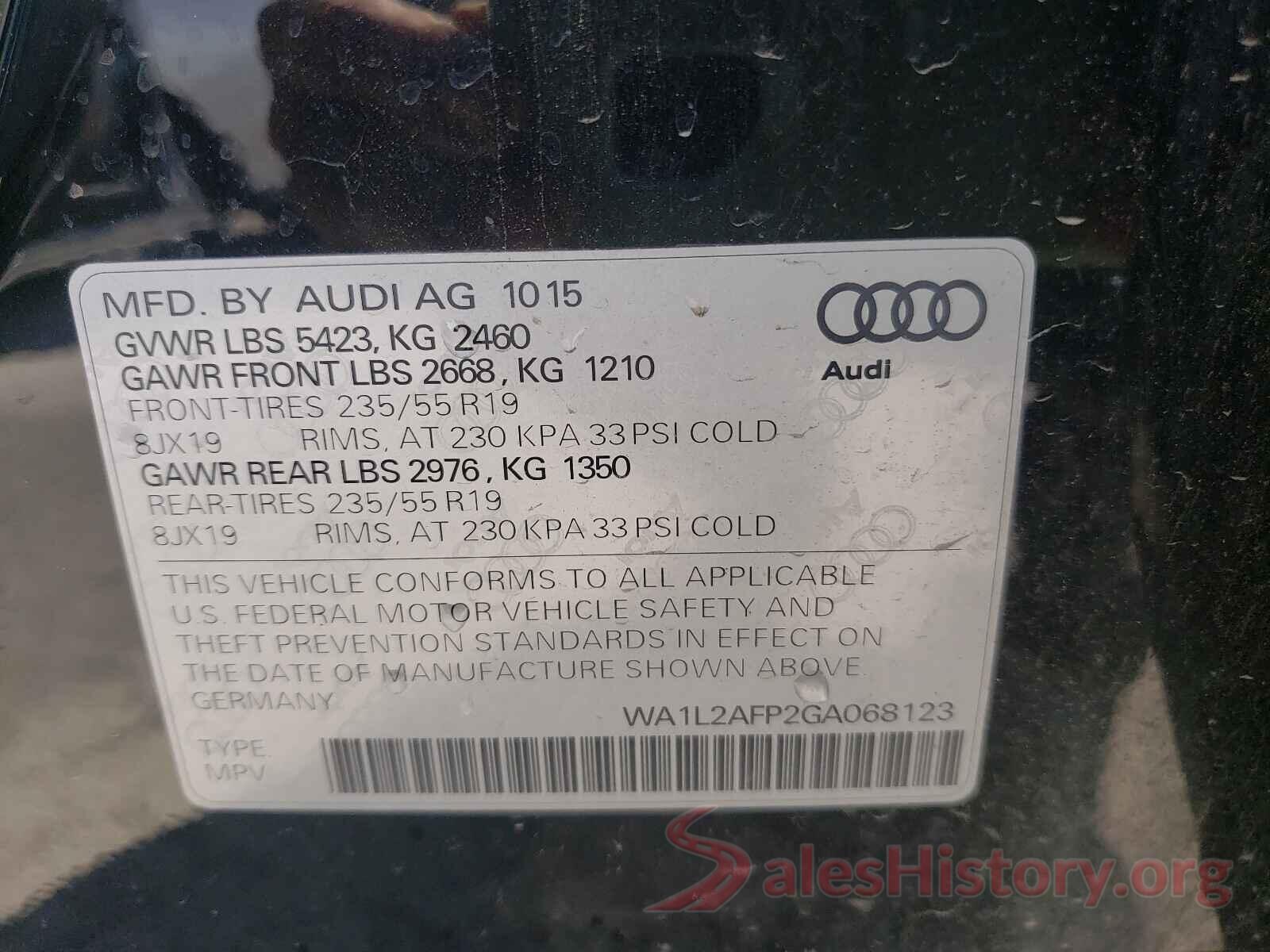 WA1L2AFP2GA068123 2016 AUDI Q5