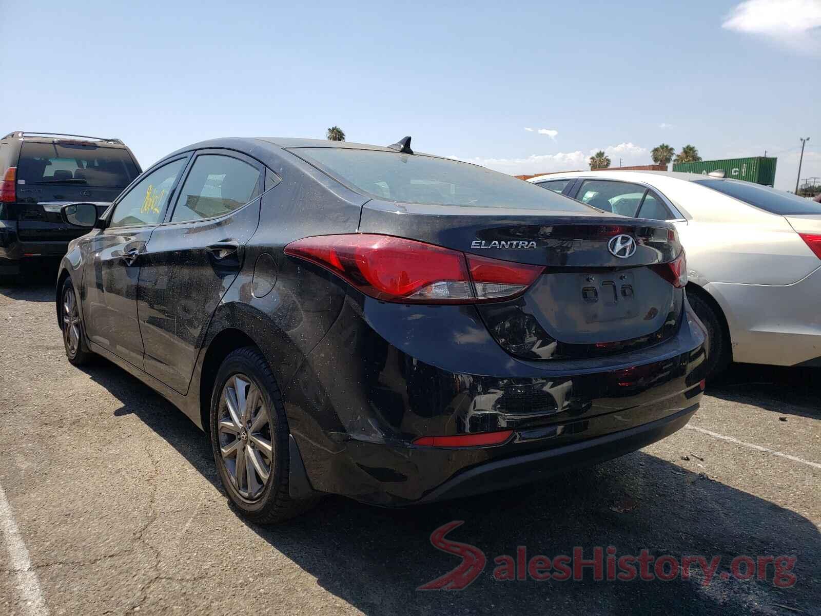 5NPDH4AE8GH659260 2016 HYUNDAI ELANTRA