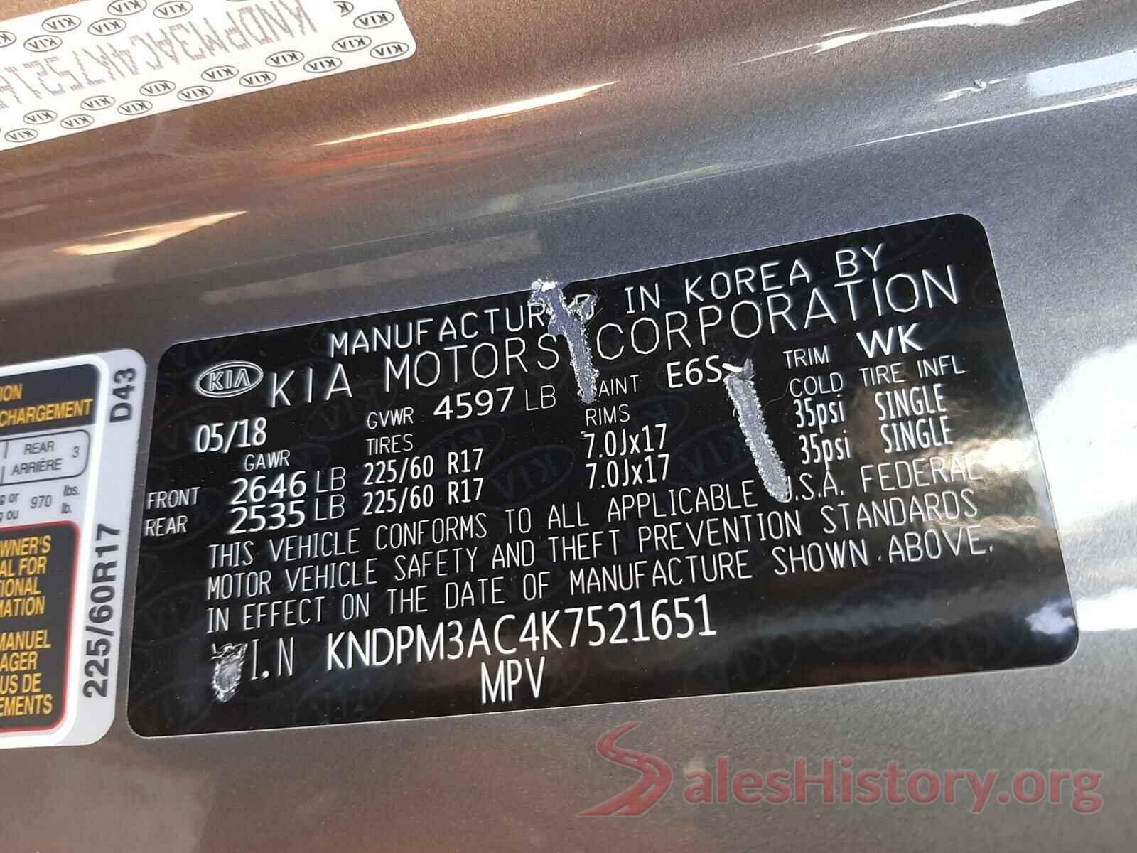 KNDPM3AC4K7521651 2019 KIA SPORTAGE