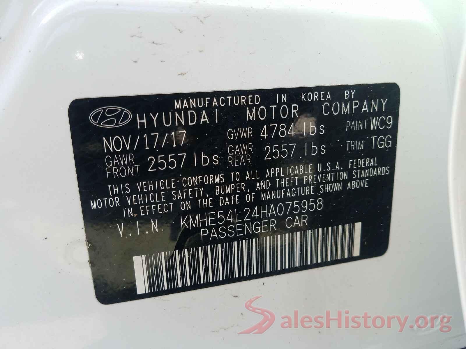 KMHE54L24HA075958 2017 HYUNDAI SONATA