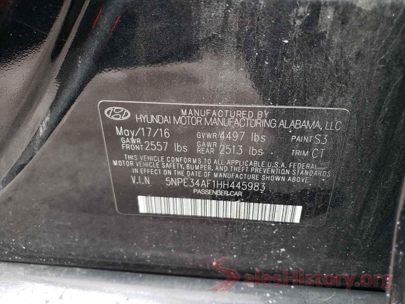 5NPE34AF1HH445983 2017 HYUNDAI SONATA