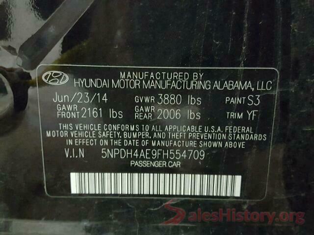 5NPDH4AE9FH554709 2015 HYUNDAI ELANTRA