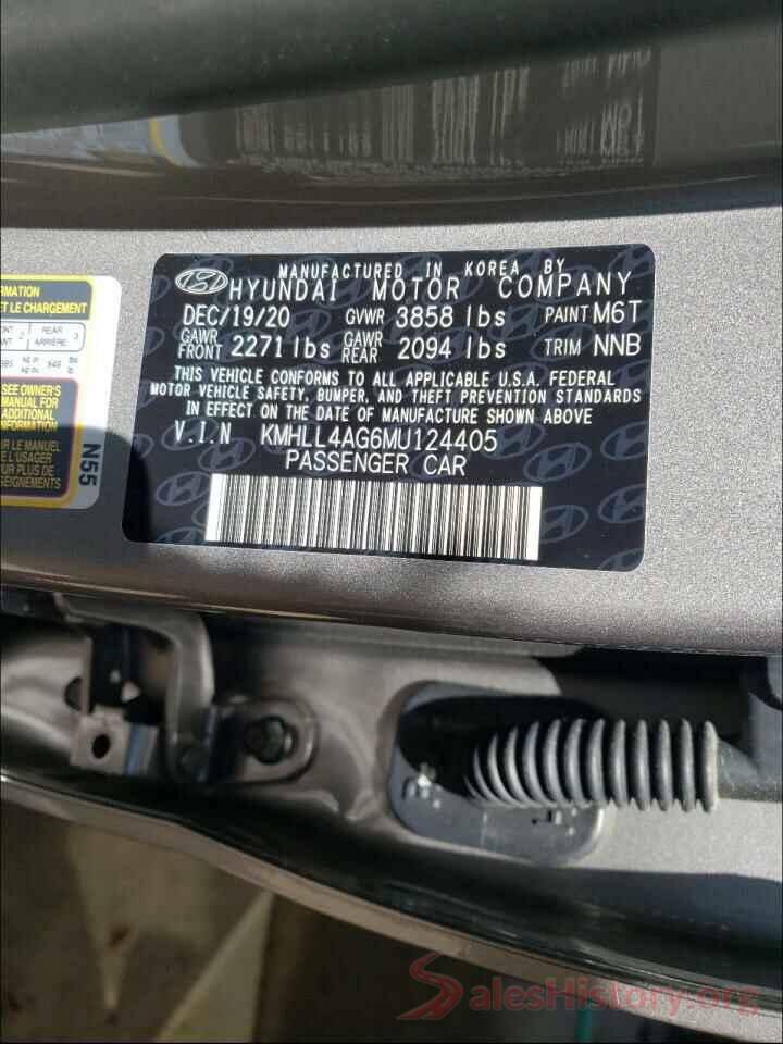 KMHLL4AG6MU124405 2021 HYUNDAI ELANTRA