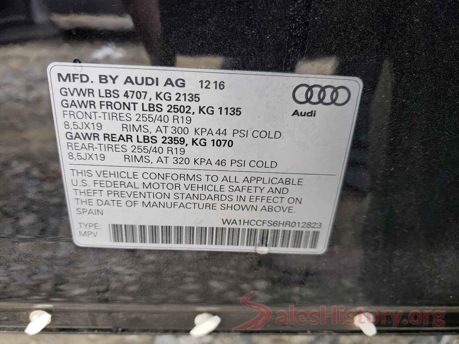 WA1HCCFS6HR012823 2017 AUDI Q3