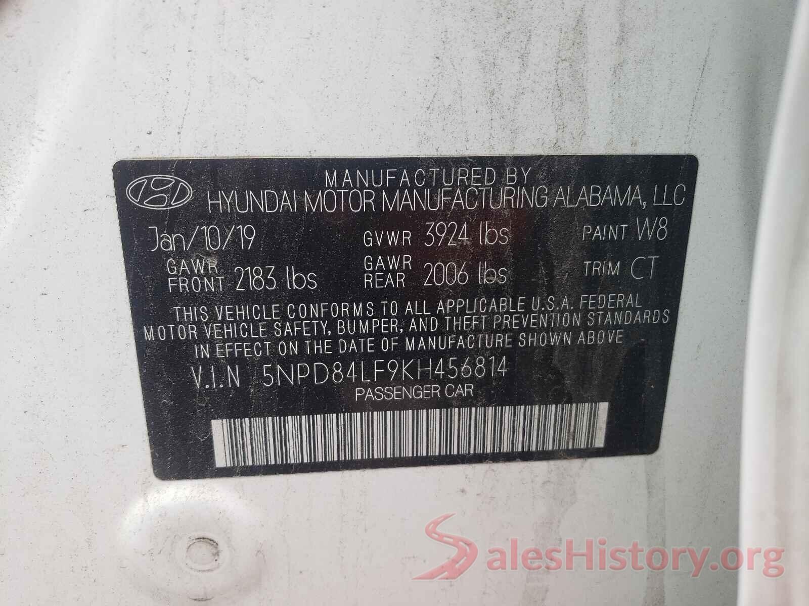 5NPD84LF9KH456814 2019 HYUNDAI ELANTRA