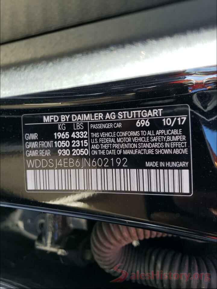 WDDSJ4EB6JN602192 2018 MERCEDES-BENZ C CLASS