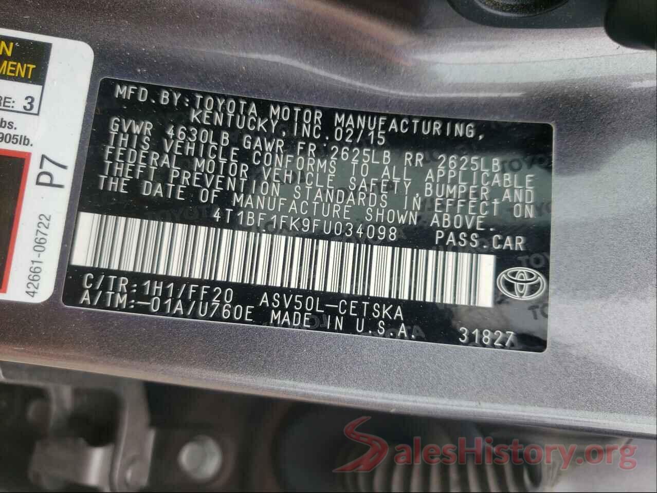 4T1BF1FK9FU034098 2015 TOYOTA CAMRY