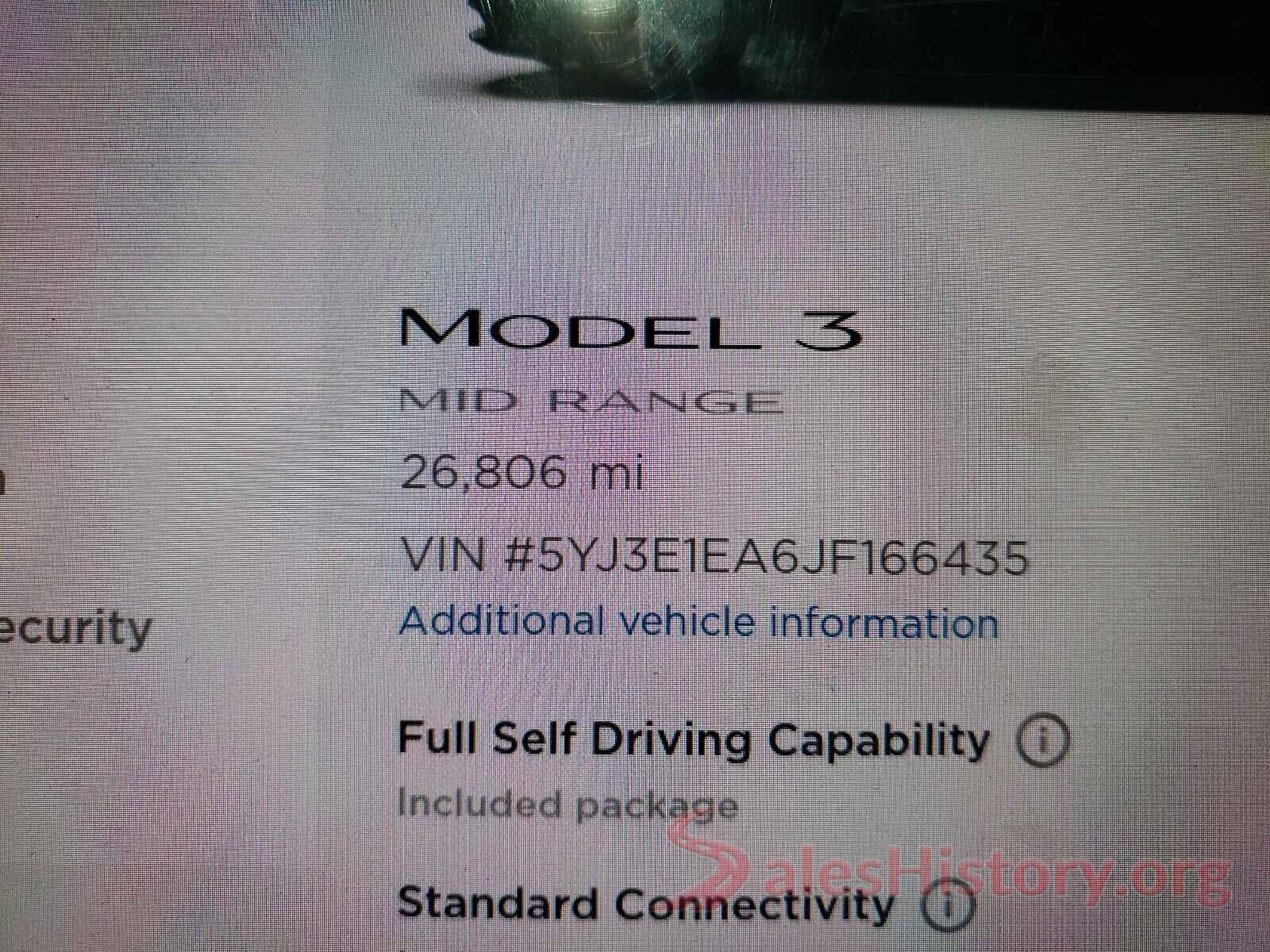 5YJ3E1EA6JF166435 2018 TESLA MODEL 3