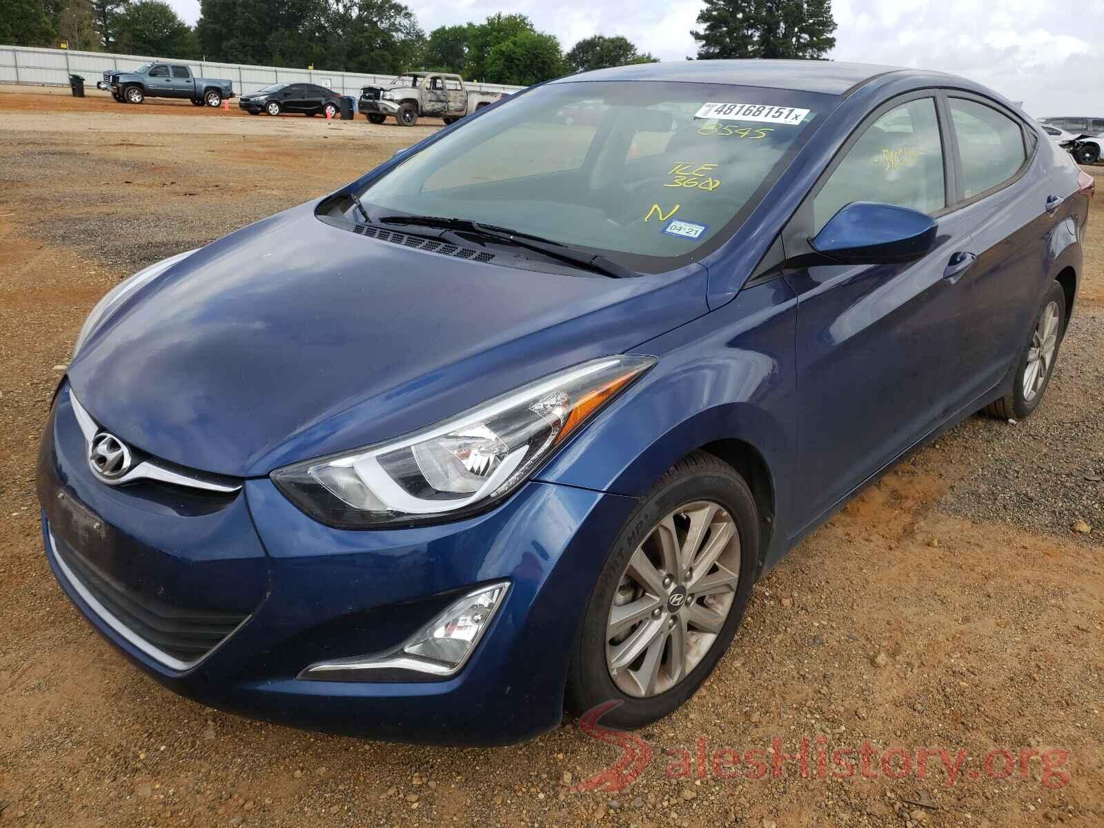 5NPDH4AE4GH758545 2016 HYUNDAI ELANTRA